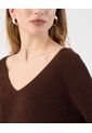 Saco  Para Mujer Cuello V Color Café Marca Patprimo #30330655 de Patprimo