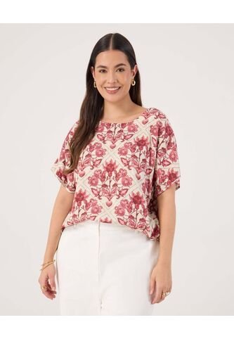 Blusa Para Mujer Manga Corta Color Crema Marca Patprimo #14121395 Patprimo