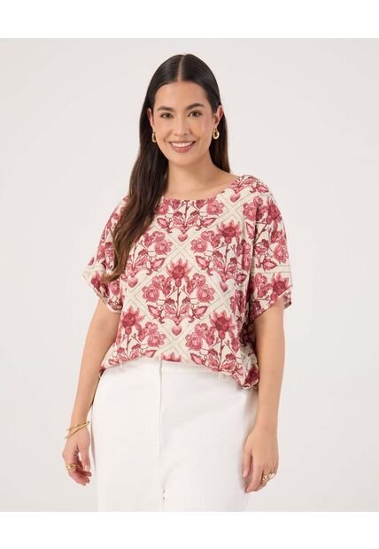 Blusa Para Mujer Manga Corta Color Crema Marca Patprimo #14121395