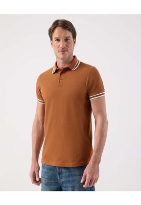 Polo  Para Hombre Cuello Tejido Sin Bolsillo Color Café Marca Patprimo #44117399