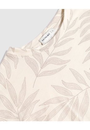 Camiseta  Para Mujer Manga Corta Cuello Redondo Color Crema Marca Patprimo #30093800