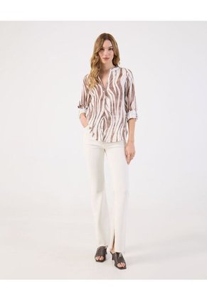 Blusa  Para Mujer Manga Larga Color Café Marca Patprimo #30123635