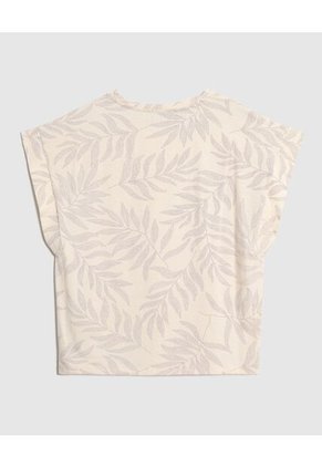 Camiseta  Para Mujer Manga Corta Cuello Redondo Color Crema Marca Patprimo #30093800