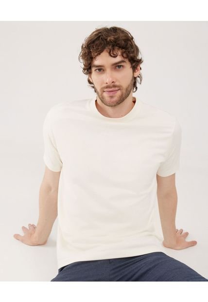 Camiseta Para Hombre Patprimo Color Crema Material Algodón 95%-Elastano 5%