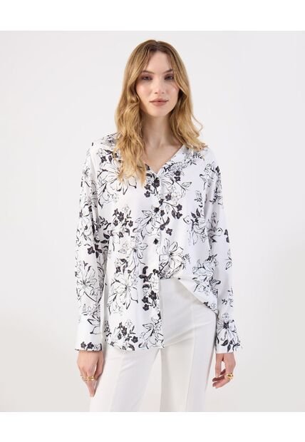 Camisa  Para Mujer Manga Larga Color Blanco Marca Patprimo #30010757