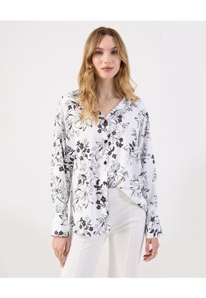 Camisa  Para Mujer Manga Larga Color Blanco Marca Patprimo #30010757