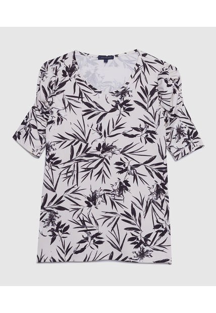 Camiseta Para Mujer Manga Corta Color Hueso Marca Patprimo #30093341
