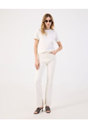 Camiseta  Para Mujer Manga Corta Cuello Redondo Color Blanco Marca Patprimo #30093885