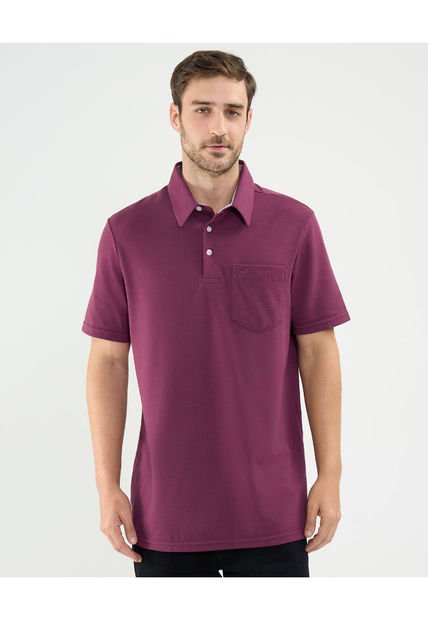 Polo Para Hombre Cuello Maquina Con Bolsillo Color Morado Marca Patprimo #44111091