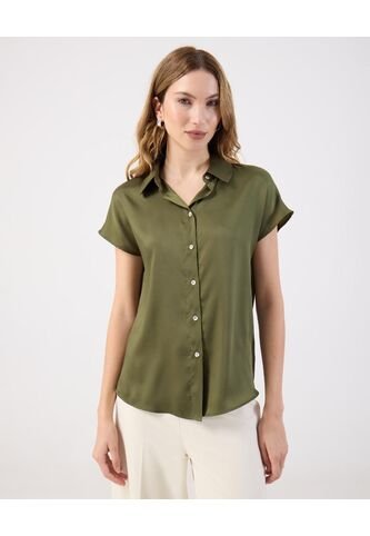 Camisa  Para Mujer Manga Corta Color Verde Marca Patprimo #30010749 Patprimo