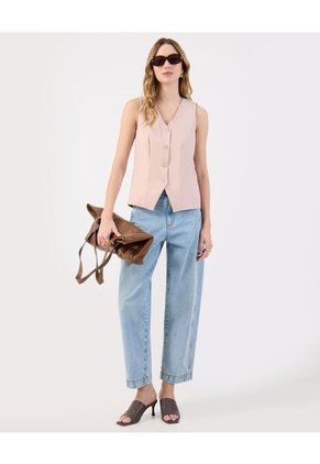 Chaleco  Para Mujer Plano Color Rosado Marca Patprimo #30250048