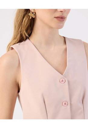 Chaleco  Para Mujer Plano Color Rosado Marca Patprimo #30250048