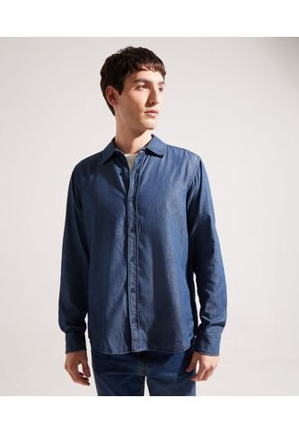 Camisa Manga Larga Sin Bolsillo Hombre Patprimo Azul 44012852-51 Patprimo