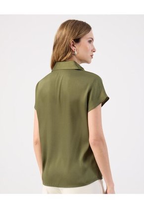 Camisa  Para Mujer Manga Corta Color Verde Marca Patprimo #30010749