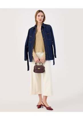 Saco  Para Mujer Cuello V Color Café Marca Patprimo #30330655