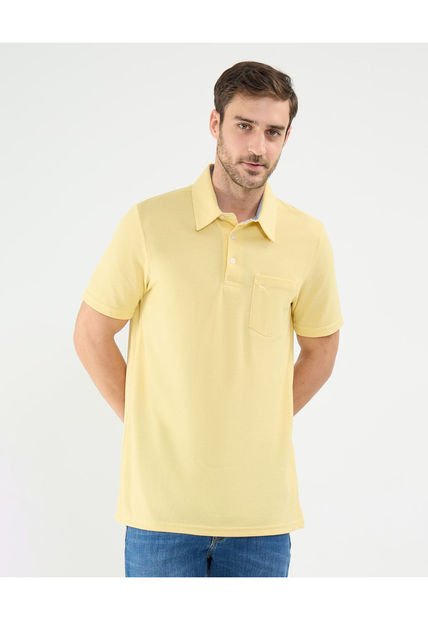 Polo Para Hombre Cuello Maquina Con Bolsillo Color Amarillo Marca Patprimo #44111091