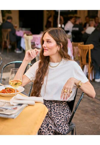 Camiseta Para Mujer Manga Corta Cuello Redondo Color Blanco Marca Patprimo #30093764 Patprimo