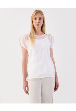 Blusa Para Mujer Manga Corta Color Blanco Marca Patprimo #30123655