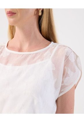 Blusa Para Mujer Manga Corta Color Blanco Marca Patprimo #30123655