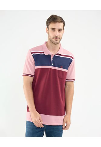 Polo Para Hombre Cuello Tejido Con Bolsillo Color Vino Marca Patprimo #44112629 Patprimo