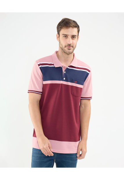 Polo Para Hombre Cuello Tejido Con Bolsillo Color Vino Marca Patprimo #44112629