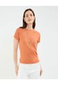 Camiseta Para Mujer Manga Corta Cuello Redondo Color Naranja Marca Patprimo #30093696 de Patprimo