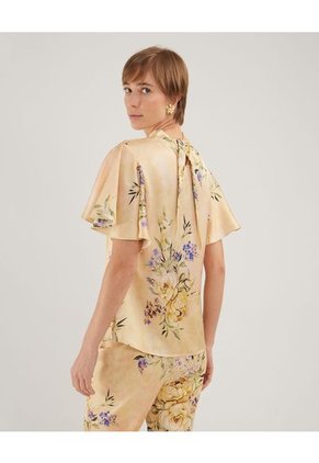 Blusa Para Mujer Manga Corta Color Café Marca Patprimo #30123251