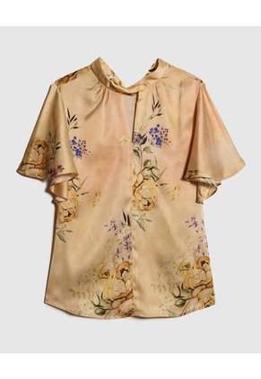 Blusa Para Mujer Manga Corta Color Café Marca Patprimo #30123251