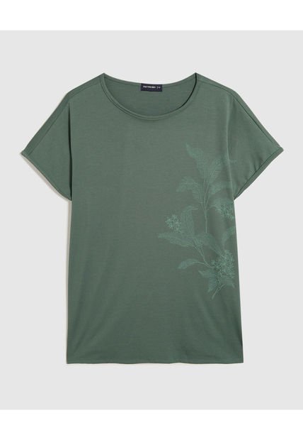 Camiseta Para Mujer Manga Corta Cuello Redondo Color Verde Marca Patprimo #14091423