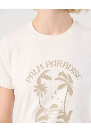 Camiseta Para Mujer Manga Corta Cuello Redondo Color Blanco Marca Patprimo #30093811