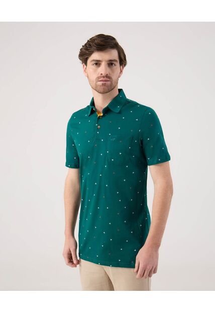Polo Para Hombre Cuello Tejido Con Bolsillo Color Verde Marca Patprimo #44112741