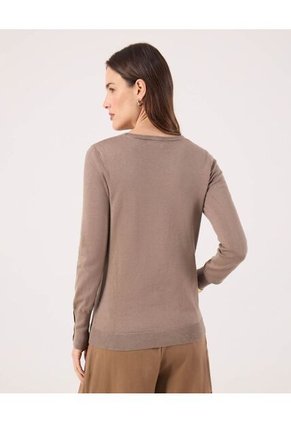 Saco Para Mujer Cuello Redondo Color Café Marca Patprimo #30330648
