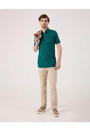 Polo Para Hombre Cuello Tejido Con Bolsillo Color Verde Marca Patprimo #44112741