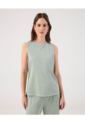 Camiseta Para Mujer Manga Sisa Cuello Redondo Color Verde Marca Patprimo #30093829