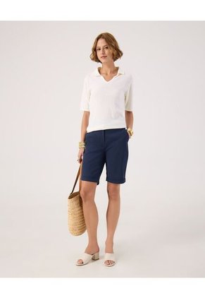 Bermuda Para Mujer Regular Largo Color Azul Marca Patprimo #30100401