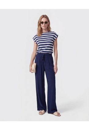 Camiseta Manga Rodada Para Mujer Para Mujer Azul Patprimo