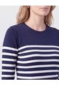 Saco Cuello Redondo Con Botones Laterales  Para Mujer Azul Patprimo de Patprimo