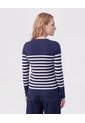 Saco Cuello Redondo Con Botones Laterales  Para Mujer Azul Patprimo de Patprimo