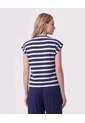Camiseta Manga Rodada Para Mujer  Para Mujer Azul Patprimo de Patprimo