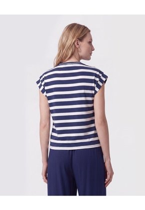 Camiseta Manga Rodada Para Mujer Para Mujer Azul Patprimo