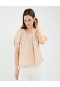 Blusa Para Mujer Manga Corta Color Beige Marca Patprimo #30123437 de Patprimo