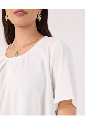 Blusa Para Mujer Manga Corta Color Blanco Marca Patprimo #14121411