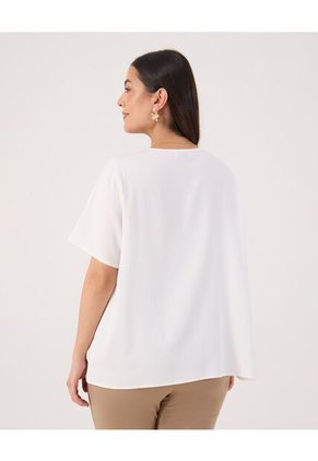 Blusa Para Mujer Manga Corta Color Blanco Marca Patprimo #14121411