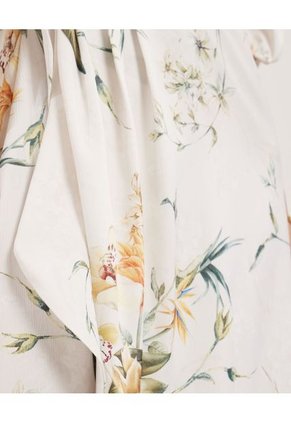 Vestido Estampado 1 Solo Hombro Con Bolero En Falda  Para Mujer Crudo Patprimo