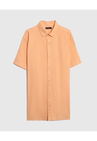 Camisa Para Hombre Manga Corta Con Bolsillo Color Naranja Marca Patprimo #44012490 Patprimo