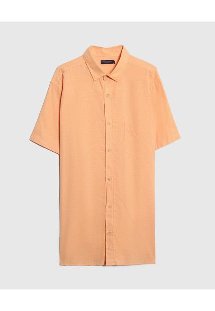 Camisa Para Hombre Manga Corta Con Bolsillo Color Naranja Marca Patprimo #44012490