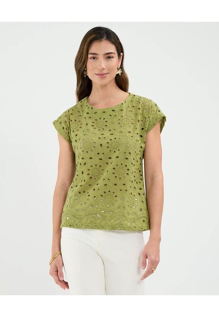 Blusa Para Mujer Manga Corta Color Verde Marca Patprimo #30123537