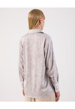 Camisa  Para Mujer Manga Larga Color Gris Marca Patprimo #30010730