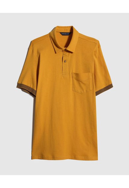 Polo Para Hombre Cuello Maquina Con Bolsillo Color Amarillo  Marca Patprimo #44112638