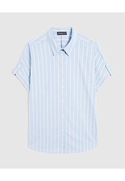 Camisa Para Mujer Manga Corta Color Azul Marca Patprimo #14010195